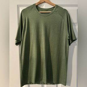 Mens, metal vent tech short sleeve, light green